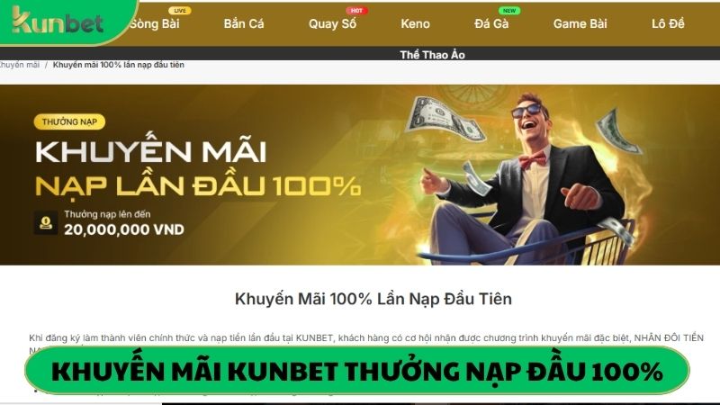 Cơ hội X2 tiền vốn với khuyến mãi nạp đầu 100%