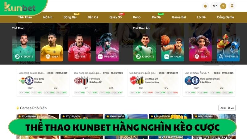 Chơi cá độ thể thao đa dạng loại hình cùng hàng nghìn kèo cược