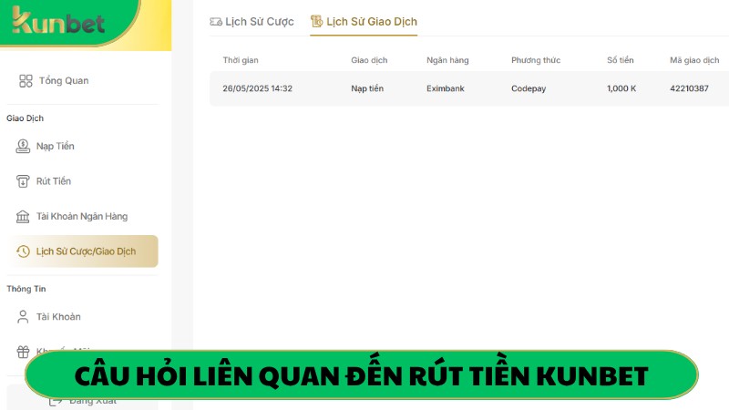 Hội viên kiểm tra lịch sử giao dịch dễ dàng tại trang web